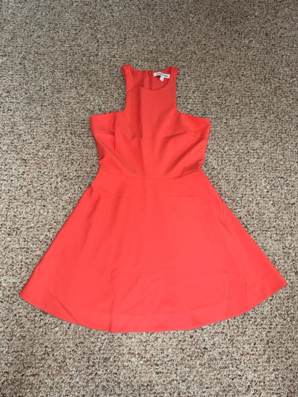 Sleeveless Coral Fit & Flare Dress
